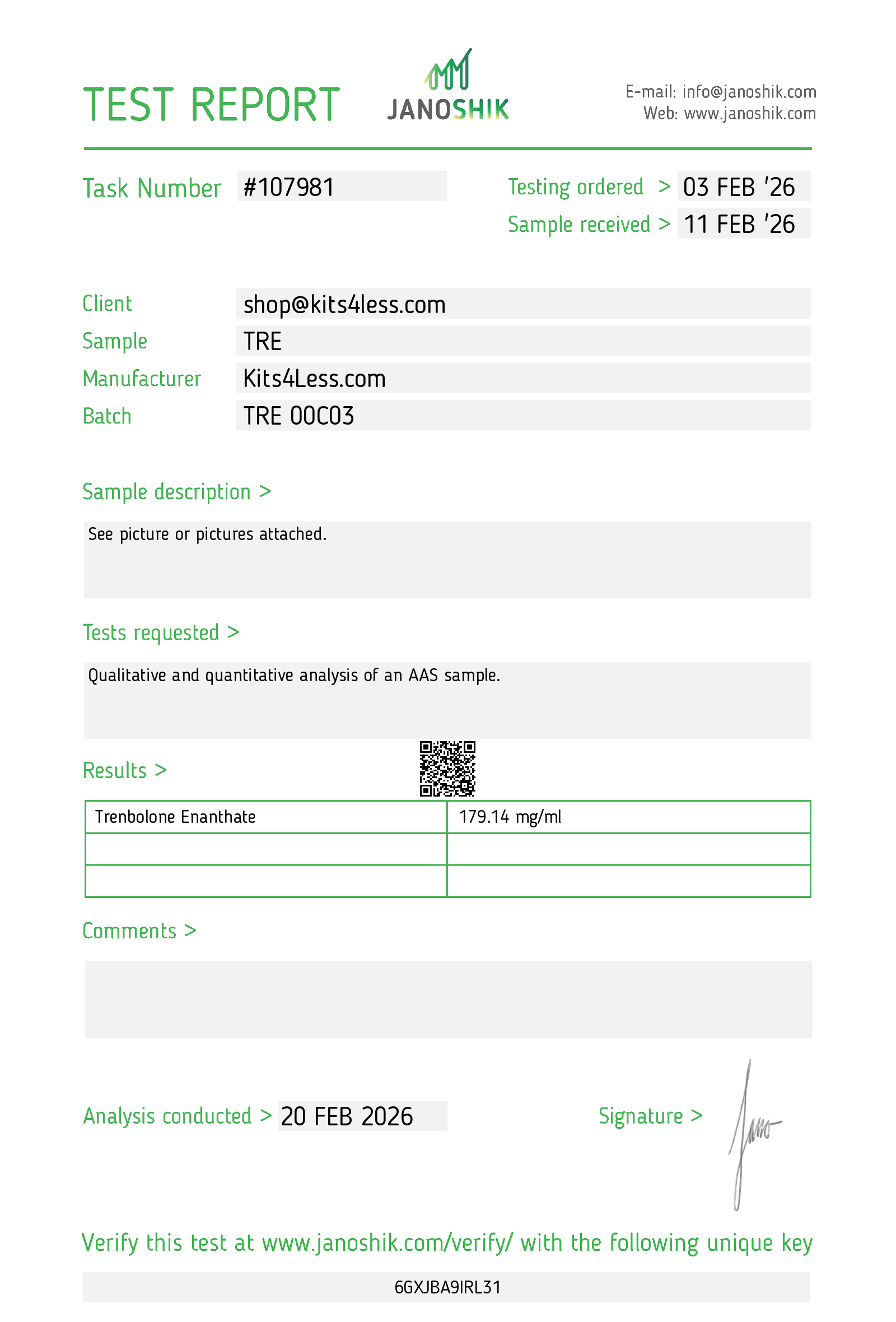 Test Report #107981